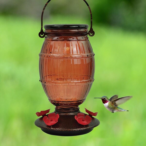 Perky-Pet Prohibition Top-Fill Glass Hummingbird Feeder, 2PK - PP9106