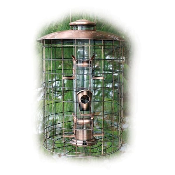 Woodlink WoodLink COPCAGE6S Coppertop Caged 6-Port Seed Feeder - 24618