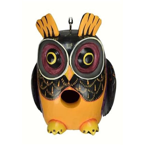 Songbird Essentials Fall Colors Owl Gord-O Birdhouse - SE3880215