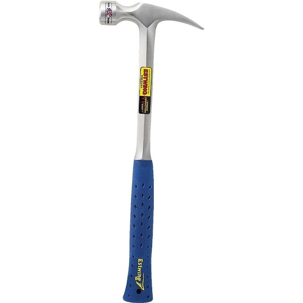 Estwing Hammer, 24 oz Head, Framing, Rip, Claw, Milled Head, Steel Head, 16 in OAL - E3-24SM