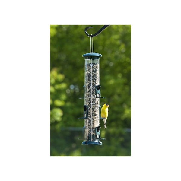 Audubon Bird Feeder Wild Bird 2 lb Plastic Tube 6 ports Green - NATUBE12