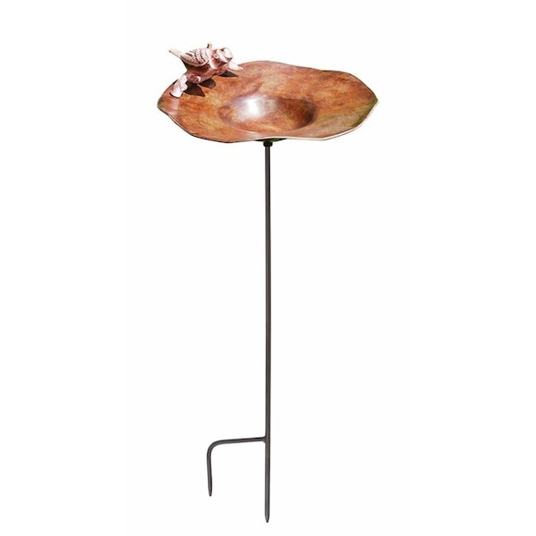 Mansbestfriend Antiqued Birdbath with Birds with stand - MA31870