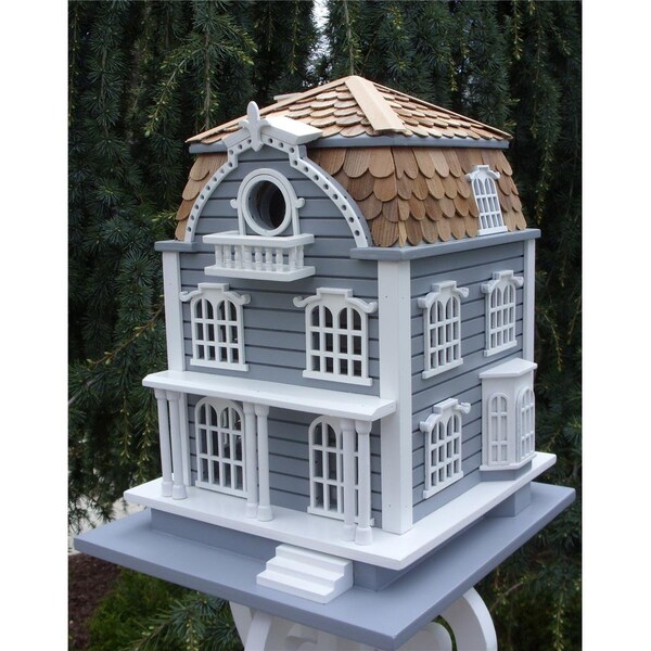 Feedingtime Sag Harbor Birdhouse - Signature Series Blue with Mansard Roof - FE2421379