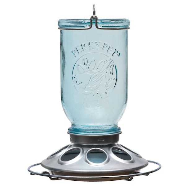 Perky-Pet Perky-Pet Wild Bird 1 lb Glass/Steel Mason Jar Bird Feeder 8 ports - 784