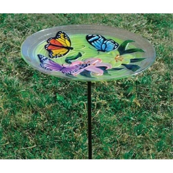 Songbird Essentials Songbird Essentials SE5019 Butterfly Trio Staked Bird Bath - SE5019