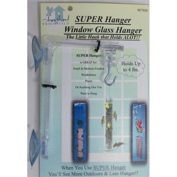 Songbird Essentials Songbird Essentials SE7026 4" x 2" x 6" Clear Acrylic Window Hanger - SE7026