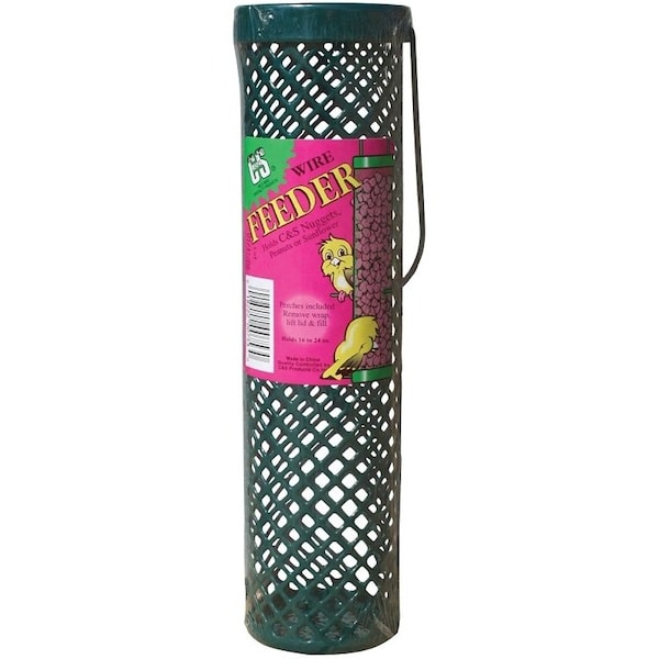 C&S Products Nuggets Wild Bird Feeder, 1114 in H, 24 oz, Plastic, Green - CS753