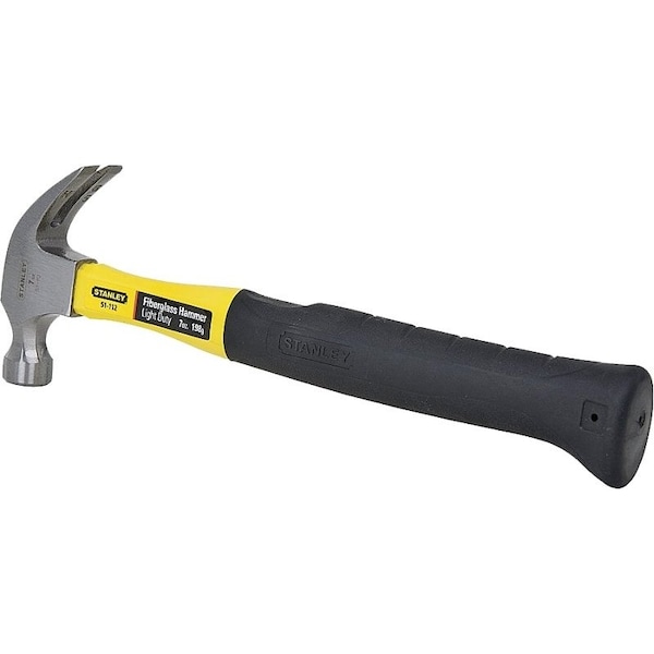 Stanley Nailing Hammer, 7 oz Head, Curved Claw Head, HCS Head, 12 in OAL - STHT51346