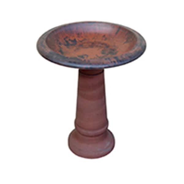 Tdi Brands Fiber Clay Bird Bath Antique Brown - TDI48172