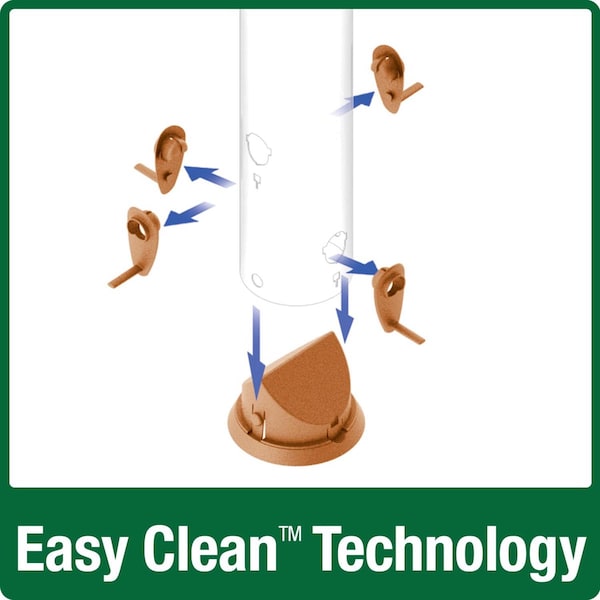 Natures Way Nature's Way Easy Clean Wild Bird and Finch 3 qt Metal/Plastic Tube Bird Feeder 4 ports - WMRS-18