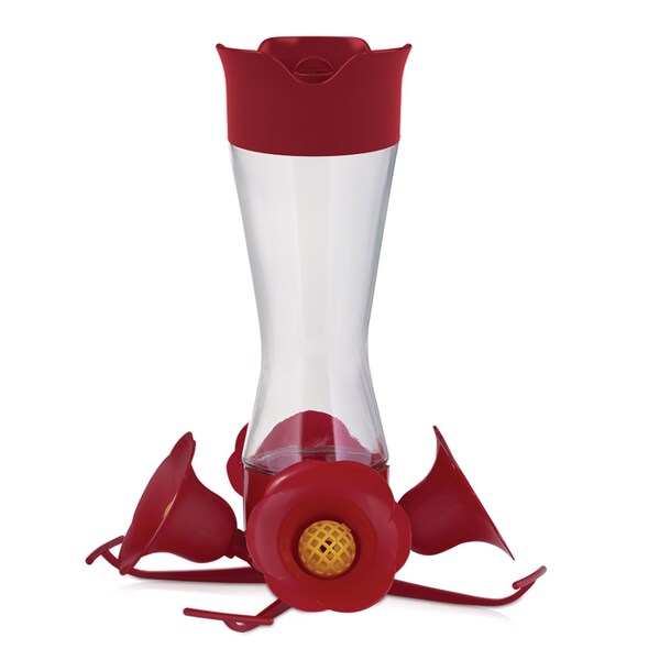 Perky-Pet Perky-Pet Hummingbird 8 oz Glass/Plastic Pinch-Waist Nectar Feeder 4 ports - 203CPBN-2