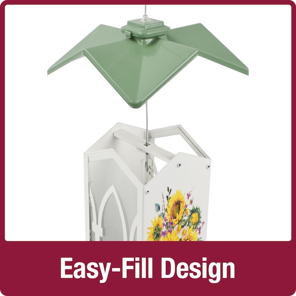 Natures Way Nature's Way Wild Bird 1.56 qt. cap. Metal Country Cottage Gazebo Bird Feeder 4 ports - GAZ-H1
