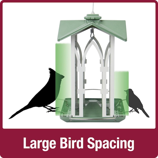 Natures Way Nature's Way Wild Bird 1.56 qt. cap. Metal Country Cottage Gazebo Bird Feeder 4 ports - GAZ-H1