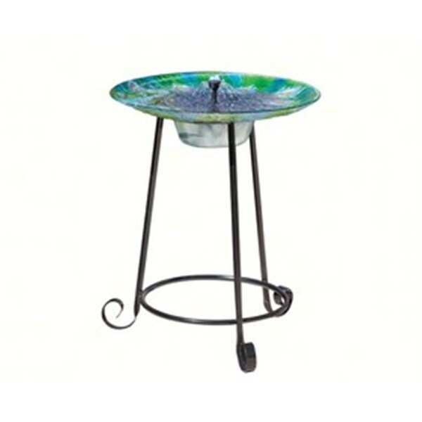 Fanciercriador STI Smart Solar  Argus Glass Solar Birdbath - FA2582074