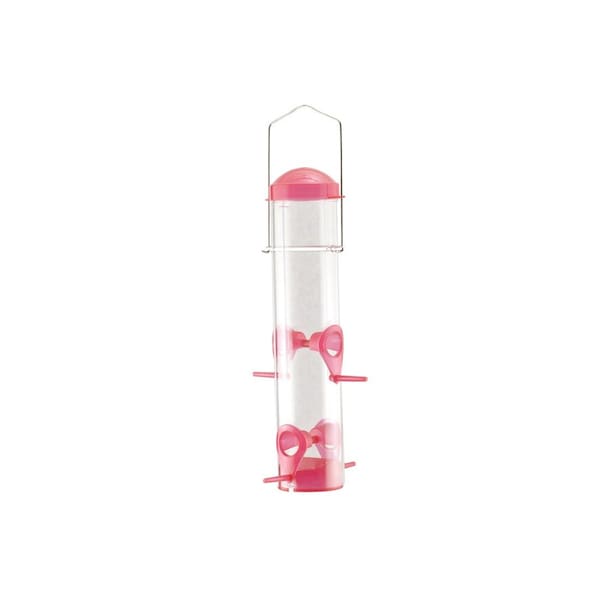 Audubon Bird Feeder Plastic Tube 4 ports Red - NA11502S