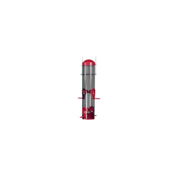Audubon Bird Feeder Plastic Tube 4 ports Red - NA11502S