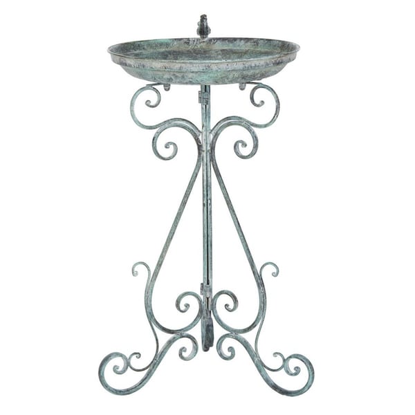 Safavieh Ashlan Bird Bath, Antique Dark Green - PAT5024B