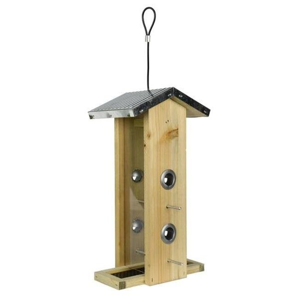 Natures Way Bird Products Natures Way Bird Products WWGF1 1.5 qt. Galvanized Weathered Vertical Feeder - 14 x 7 x 8.25 in. - WWGF1