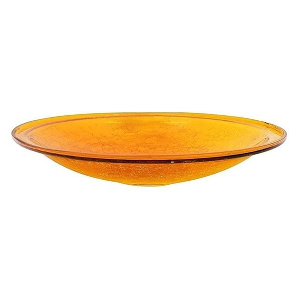Mintueman Achla Mintueman-Achla CGB-14M 14 in. Crackle Bowl; Mandarin - CGB-14M