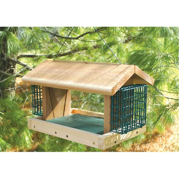 Songbird Essentials Songbird Essentials SESC2004C Large Plantation Bird Feeder with 2 Suet Baskets - SESC2004C
