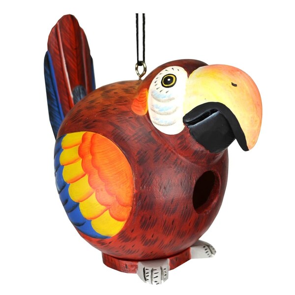 Songbird Essentials Red Parrot Gord-O Birdhouse - SE3880029