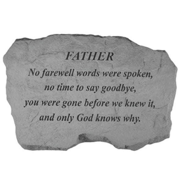 Kay Berry Inc Kay Berry- Inc. 97920 Father-No Farewell Words Were Spoken - Memorial - 16 Inches x 10.5 Inches x 1.5 Inches - 97920