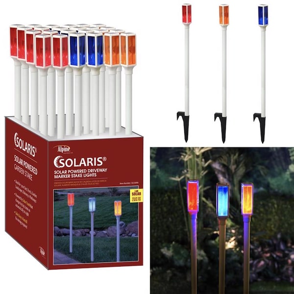 Alpine Alpine Multicolored Plastic/Resin 42 in. H Driveway Marker Set Outdoor Garden Stake - SLC104A