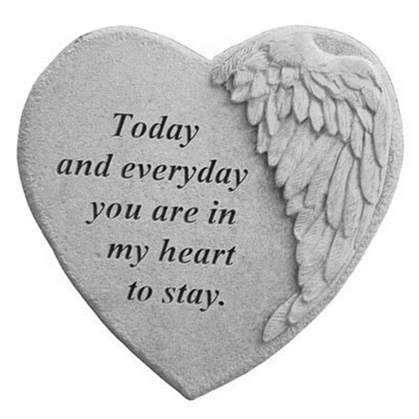 Kay Berry Kay Berry 08903 Winged Heart Memorial Stone - Today And Everyday - 8903