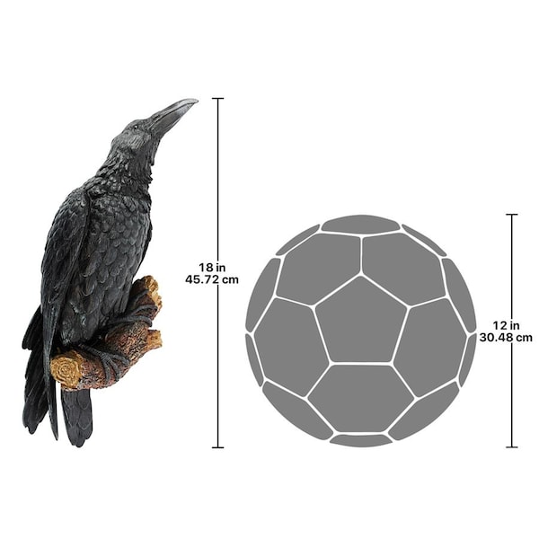 Design Toscano The Raven's Perch Wall Sculpture, PK 2 - NG934872