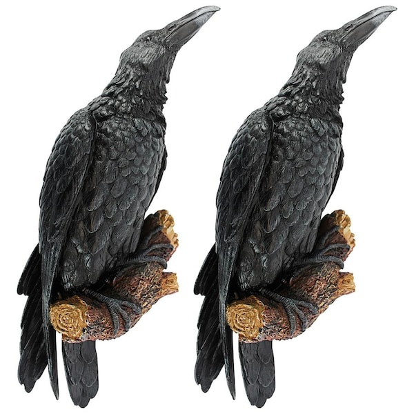 Design Toscano The Raven's Perch Wall Sculpture, PK 2 - NG934872