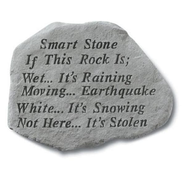 Kay Berry Inc Kay Berry- Inc. 68220 Smart Stone If This Rock Is Wet Its Raining - Garden Accent - 12 Inches x 16 Inches - 68220