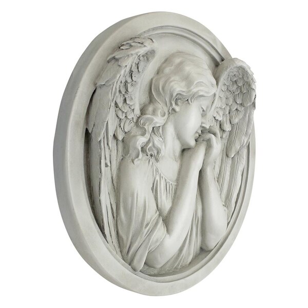 Design Toscano Thoughts of an Angel Sculptural Wall Roundel - NG32473