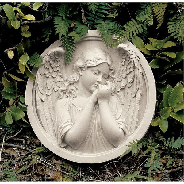 Design Toscano Thoughts of an Angel Sculptural Wall Roundel - NG32473