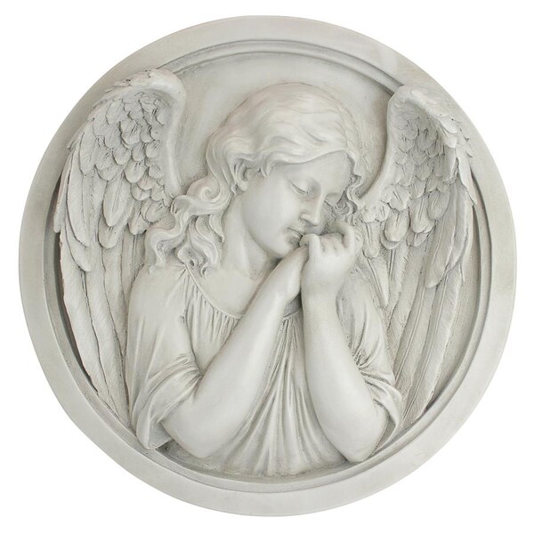 Design Toscano Thoughts of an Angel Sculptural Wall Roundel - NG32473