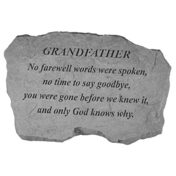 Kay Berry Inc Kay Berry- Inc. 98120 Grandfather-No Farewell Words Were Spoken - Memorial - 16 Inches x 10.5 Inches x 1.5 Inches - 98120