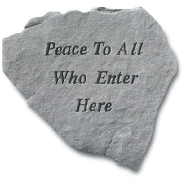 Kay Berry Inc Kay Berry- Inc. 65620 Peace To All Who Enter Here - Memorial - 14.25 Inches x 12 Inches - 65620