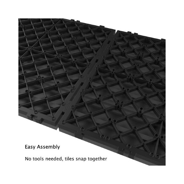 Hastings Home Hastings Home Patio Tiles - (Dark Gray, Set of 6) - 391911JXK
