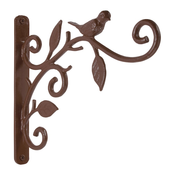 Holdall Panacea HoldAll Bronze Iron 9 in. H Bird and Leaf Plant Hanger 1 pk - 85627