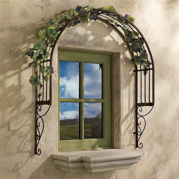 Design Toscano Thornbury Ornamental Metal Garden Window Trellis - FZ1579