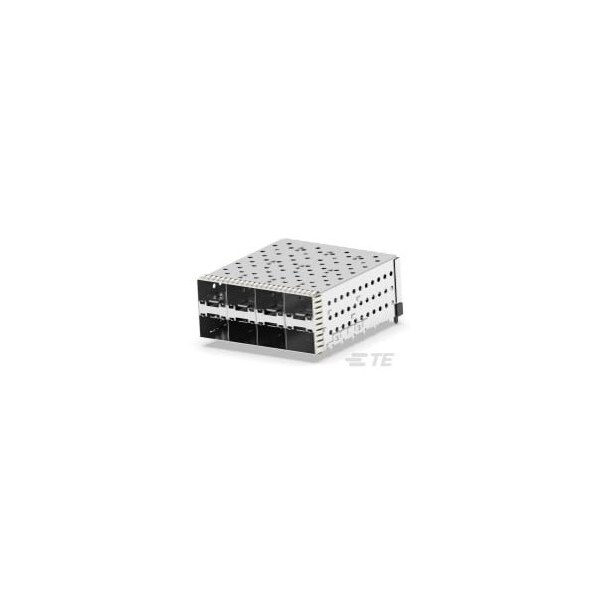 Ensamble SFP+ de TE Connectivity 2x4 con resorte de EMI sin LP SN mejorado - 1-2007394-8