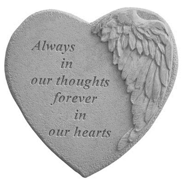 Kay Berry Kay Berry 08905 Winged Heart Memorial Stone - Always In Our Thoughts - 8905