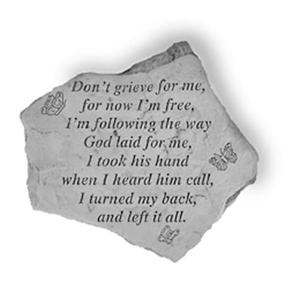 Kay Berry Inc Kay Berry- Inc. 65220 Don-t Grieve For Me - Memorial - 12.5 Inches x 10.5 Inches - 65220