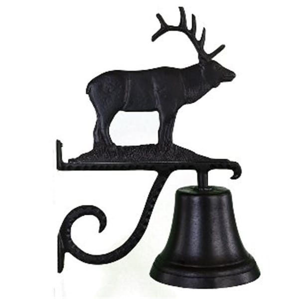 Swivel Cast Bell With Satin Black Elk Ornament - SW787750