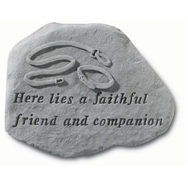 Kay Berry Inc Kay Berry- Inc. 67920 Here Lies A Faithful Friend And Companion - Empty Collar Memorial - 15.5 Inches x 11.5 Inches - 67920