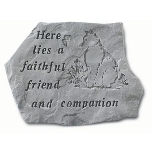 Kay Berry Inc Kay Berry- Inc. 67820 Here Lies A Faithful Friend And Companion - Cat Memorial - 15.5 Inches x 11.5 Inches - 67820