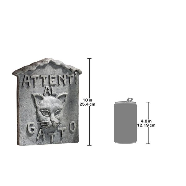Design Toscano Beware of Cat Italian Wall Sculpture: Attenti al Gatto - NG31604