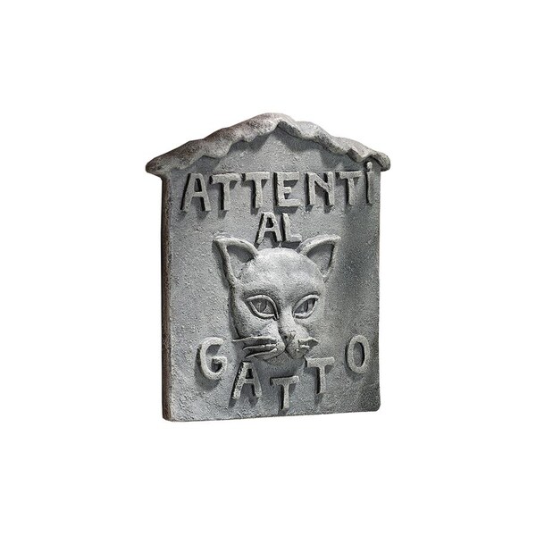 Design Toscano Beware of Cat Italian Wall Sculpture: Attenti al Gatto - NG31604
