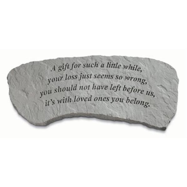 Kay Berry Inc Kay Berry- Inc. 35820 A Gift For Such A Little While - Memorial Bench - 29 Inches x 12 Inches x 14.5 Inches - 35820