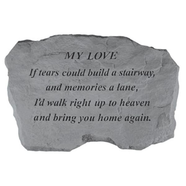 Kay Berry Inc Kay Berry- Inc. 97720 My Love-If Tears Could Build A Stairway - Memorial - 16 Inches x 10.5 Inches x 1.5 Inches - 97720
