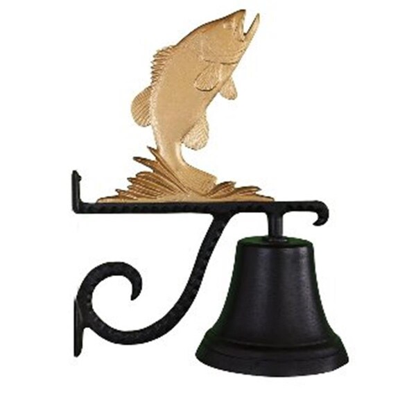 Swivel Cast Bell With Gold Bronze Bass Ornament - SW787748